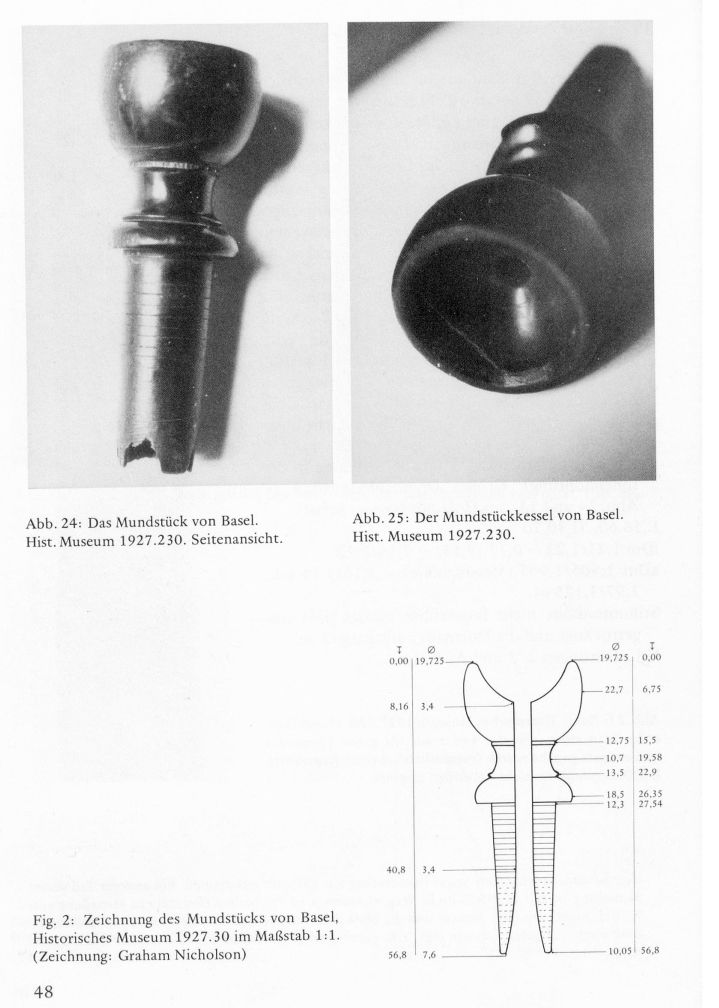 cornett Basel mouthpiece, Historical Museum 1927.30