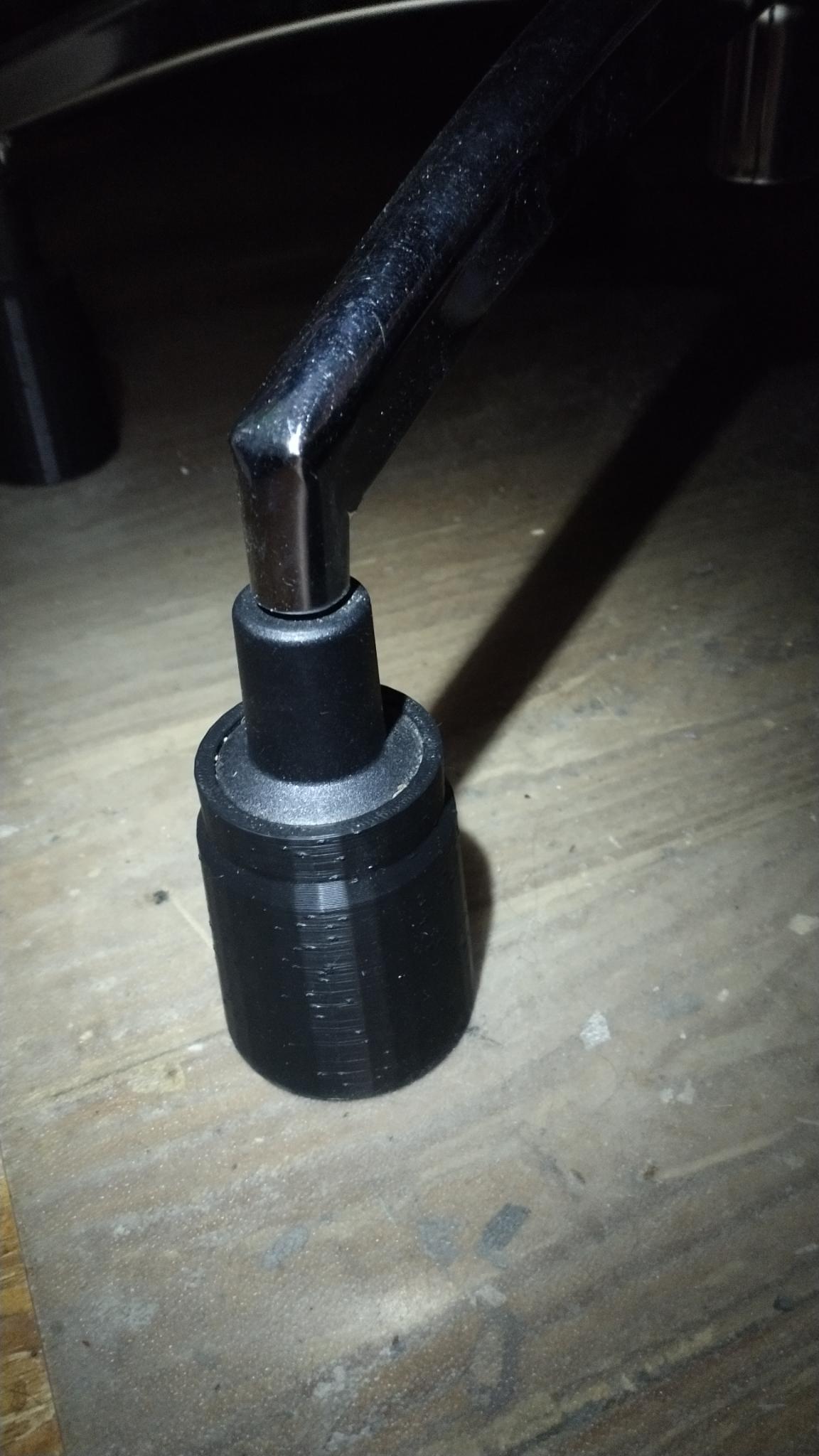 3" riser for office chair foot - press-fit for Ivank 6cm chair glide