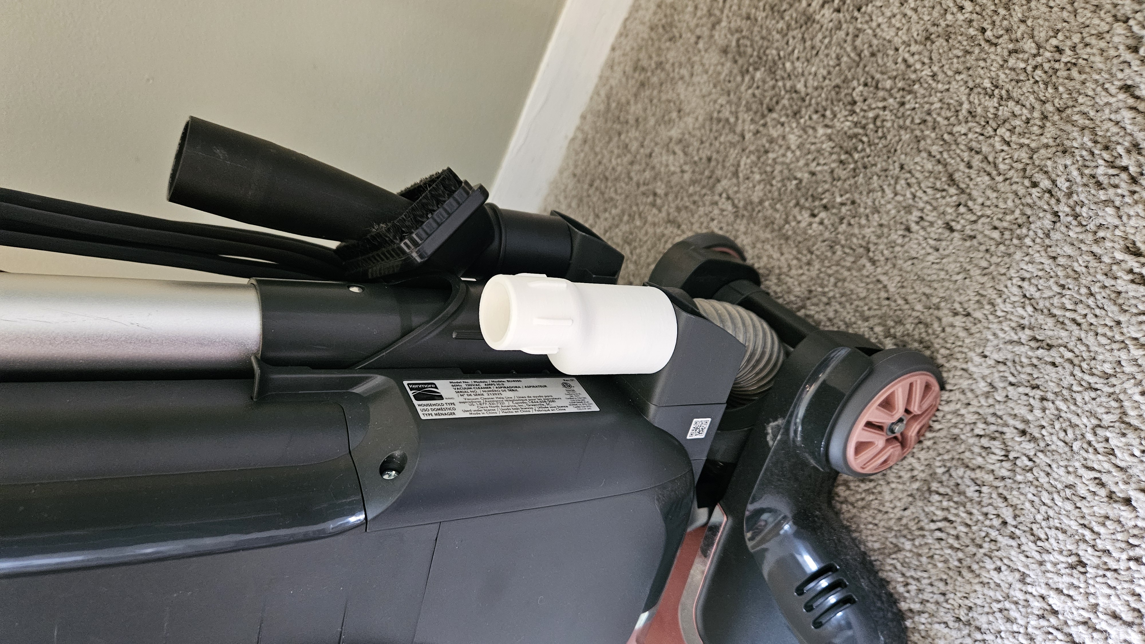 Kenmore Intuition compatible vacuum adapter for attachments