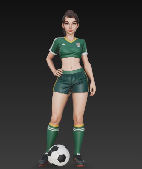 Miniatura 3 do modelo 3D pretty soccer player