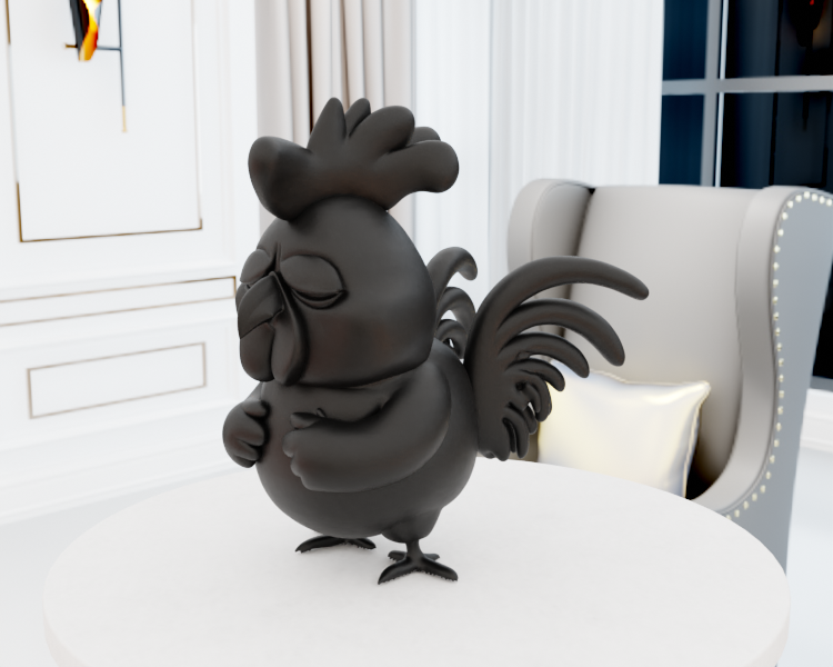 Miniatura 2 do modelo 3D Grumpy Chicken