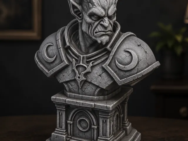 Moonlit Gargoyle Bust