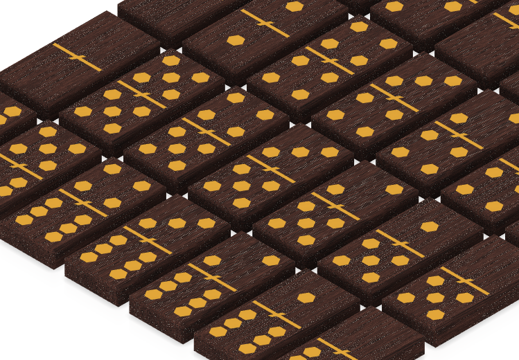 Luxury Dominoes with Precision Gold Inlays