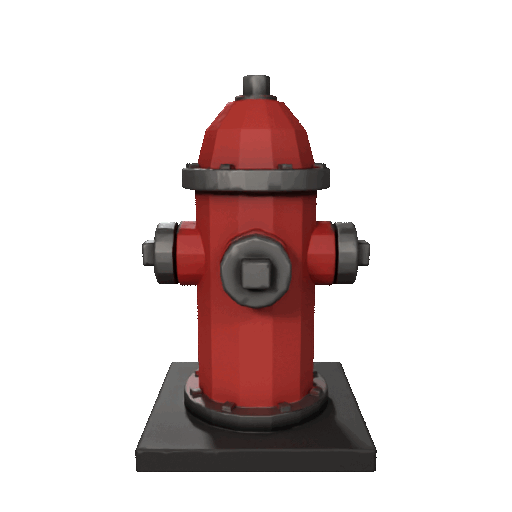 Low Poly Fire Hydrant — miniatura 2