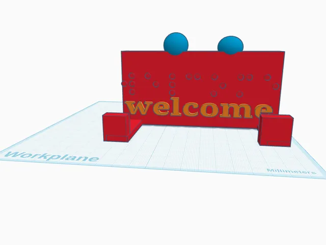 welcome decor with braille