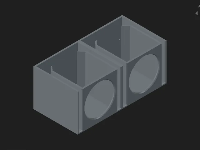 Dual 4 inch subwoofer cabinet