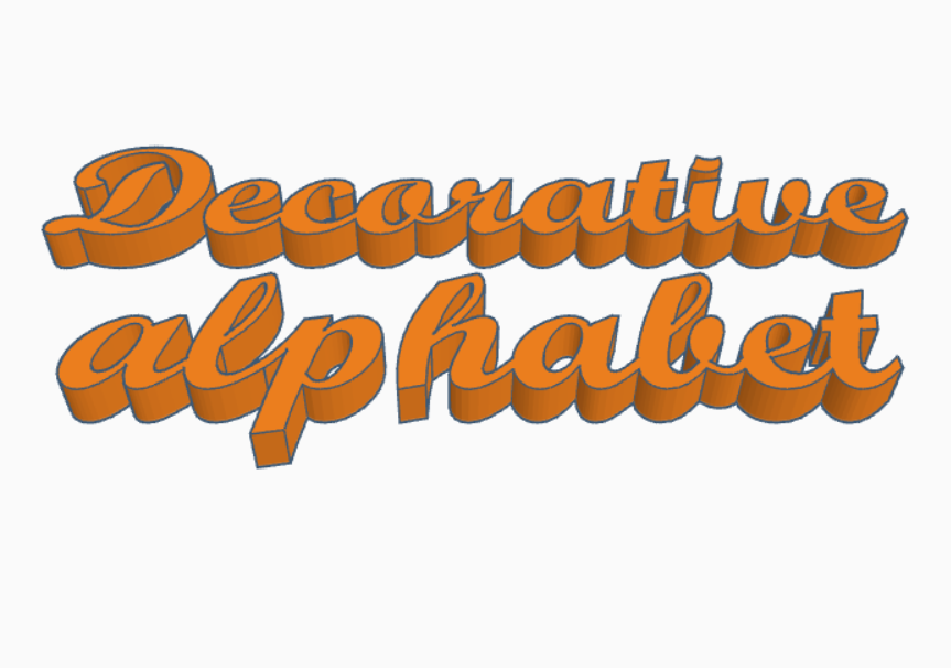 Decorative alphabet