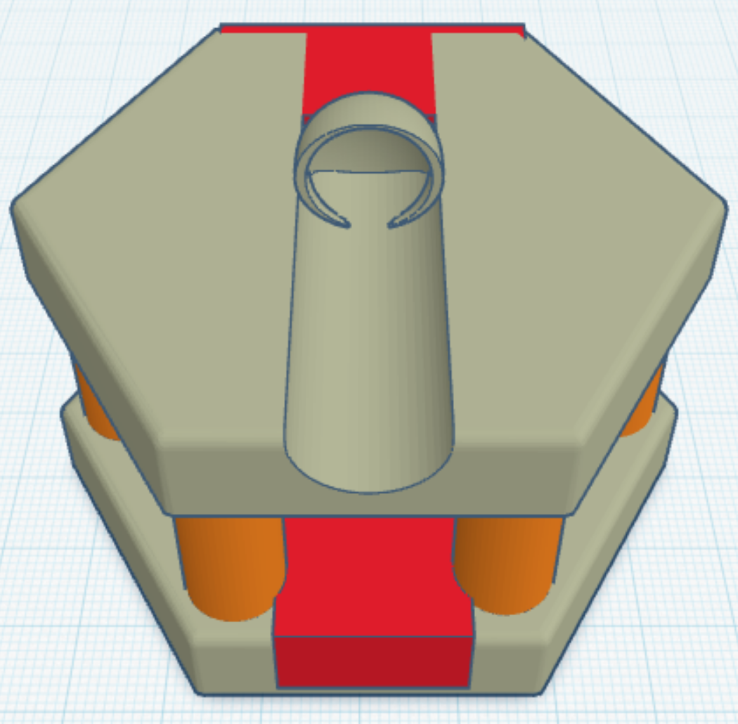 downward passage in an 'S' shape
