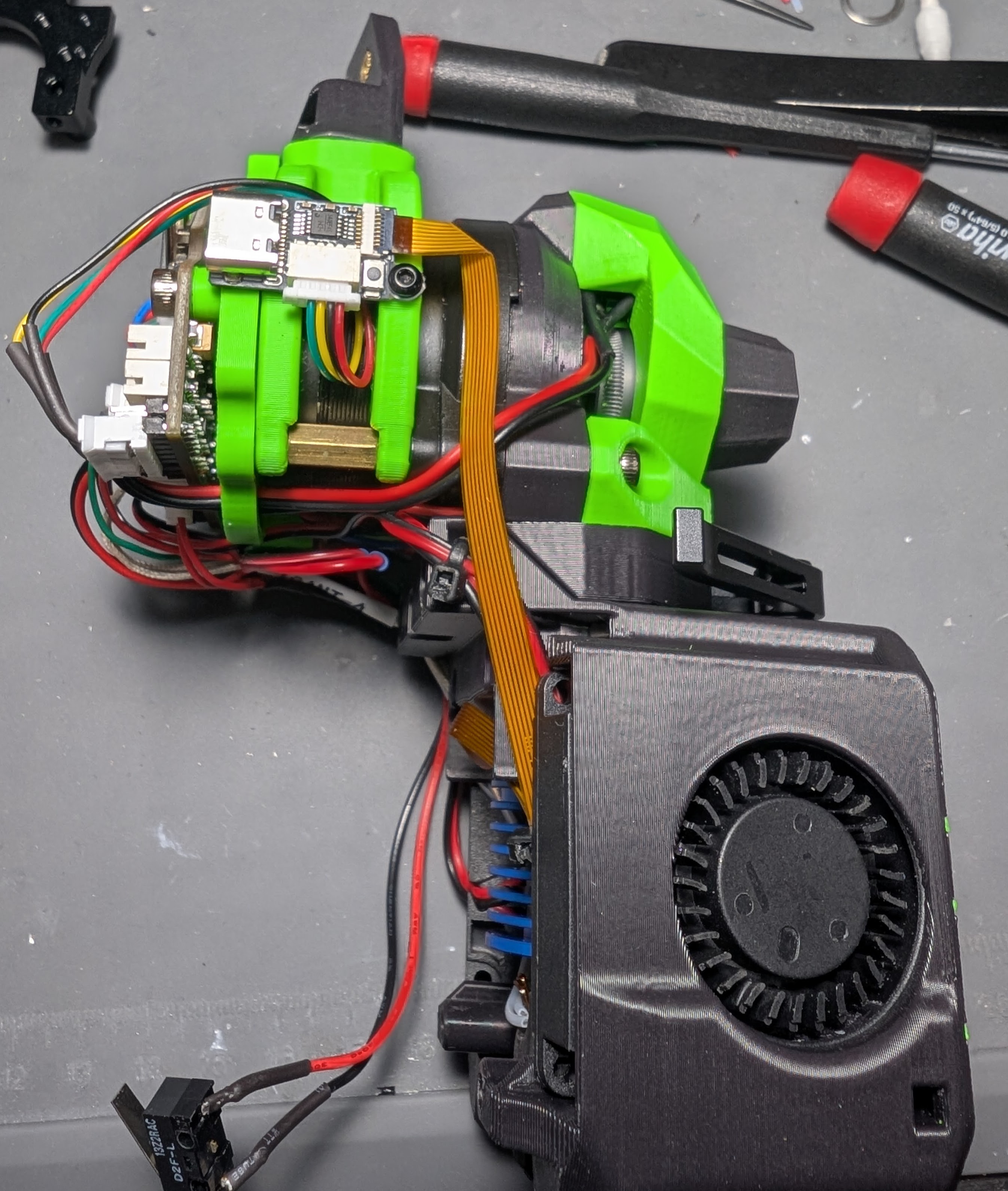 Voron 2.4 Horizontal Cable Chain Mount for Wrist Watch G2 Extruder and BD Pressure board mount