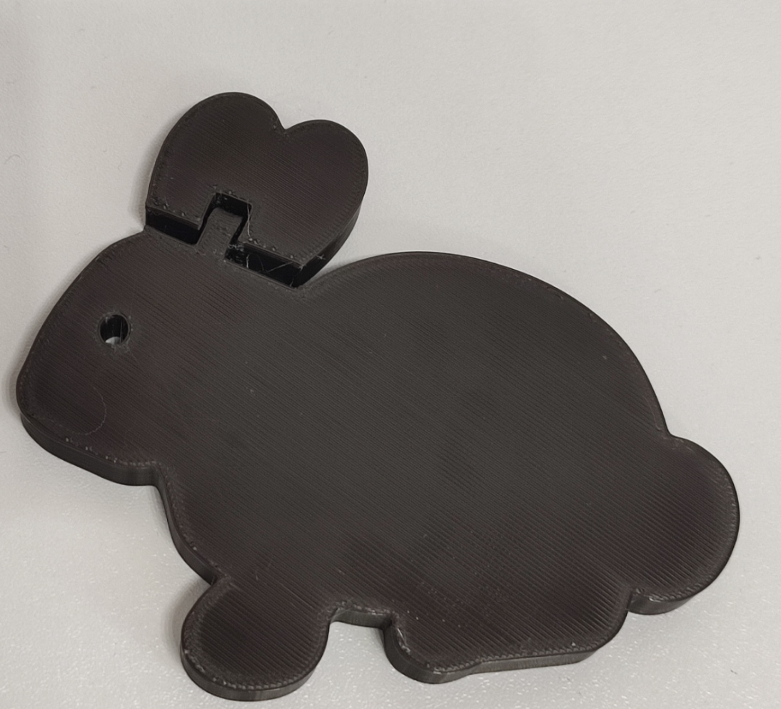 Flexy bunny (print in place) 3D model thumbnail