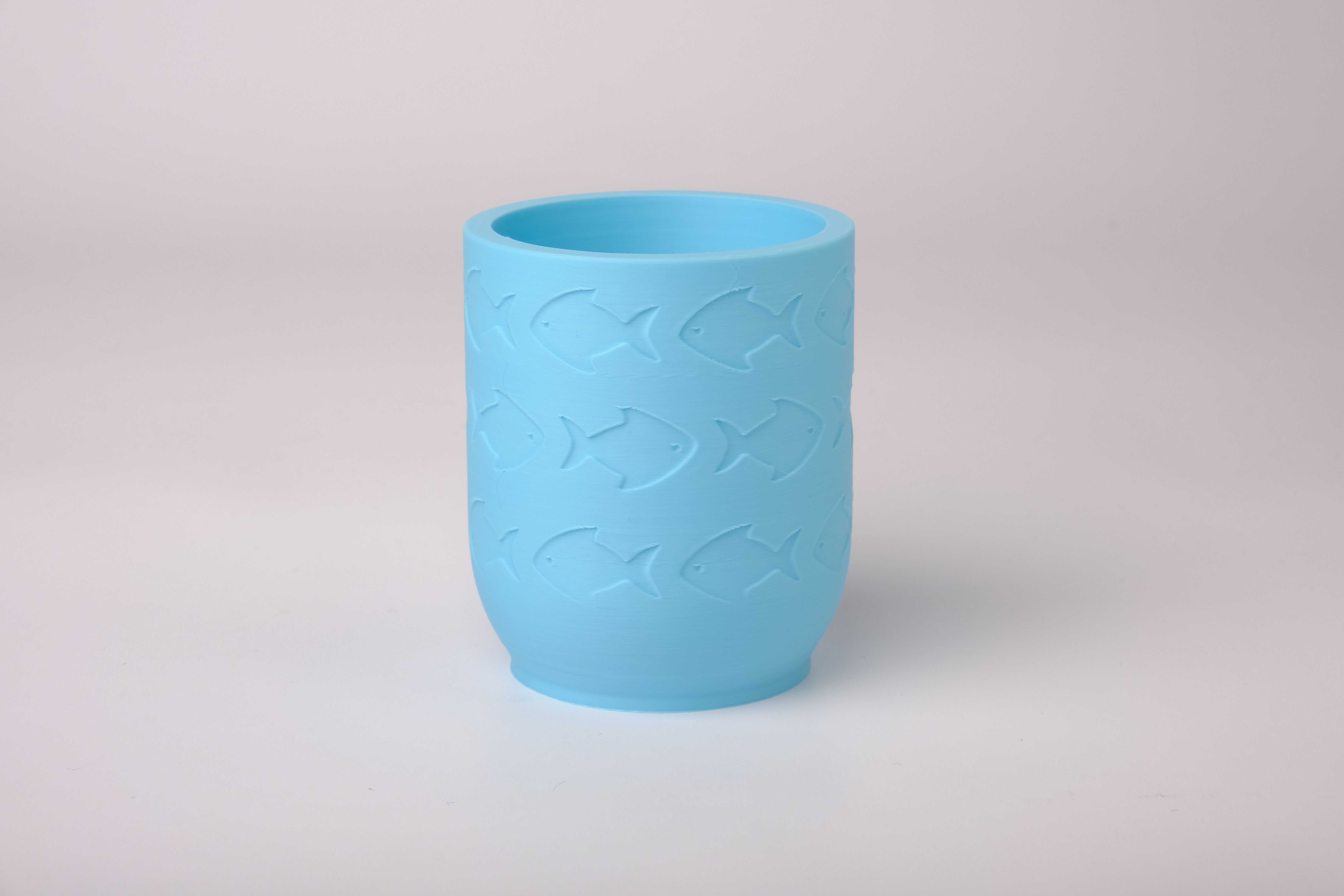 Miniatura 2 do modelo 3D Matte Blue Fish Pattern Vase