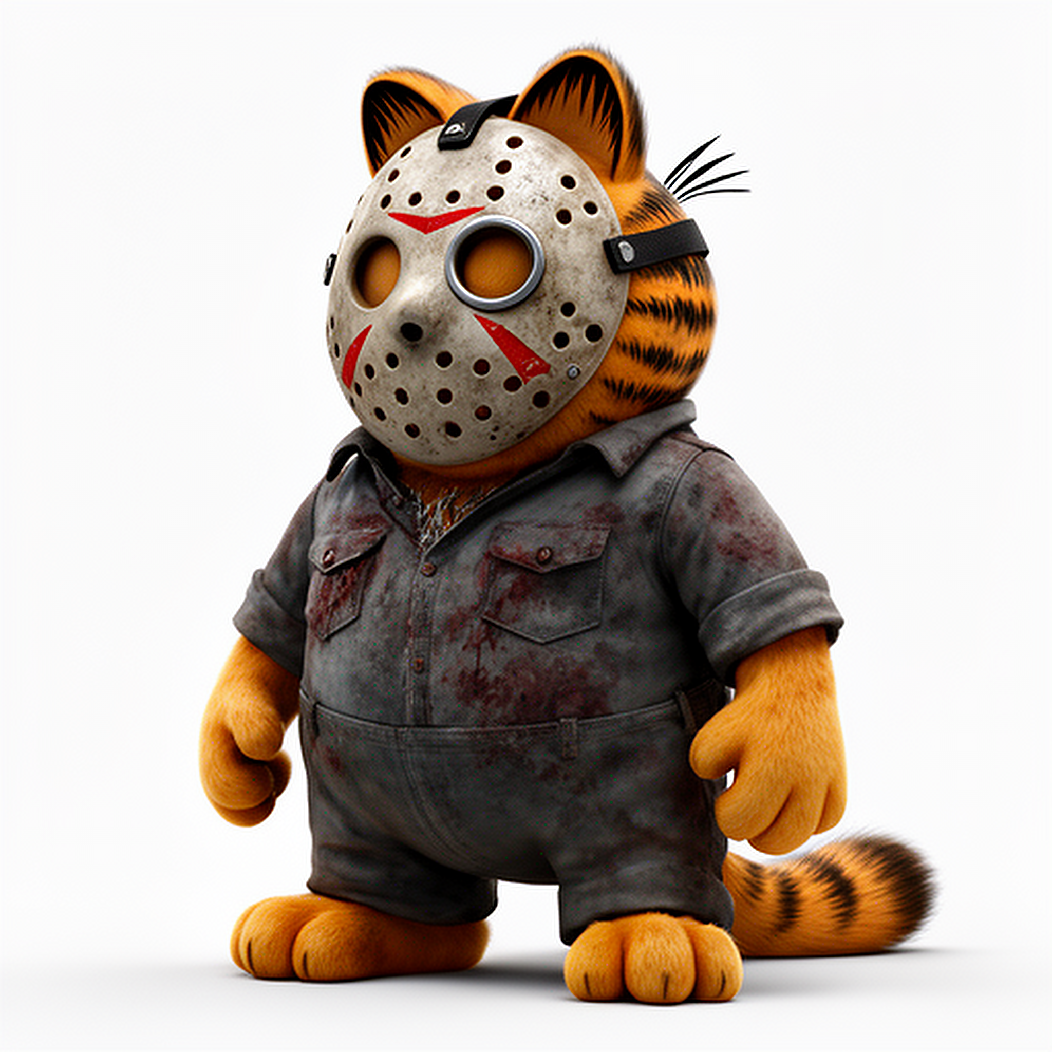 Garfield Jason Voorhees Ring Figure