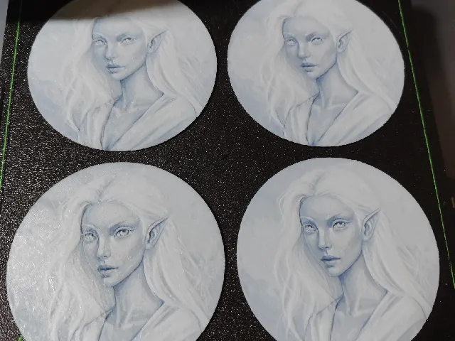elf girl coasters