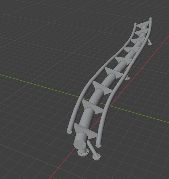 Miniatura 2 do modelo 3D rollercoaster track piece