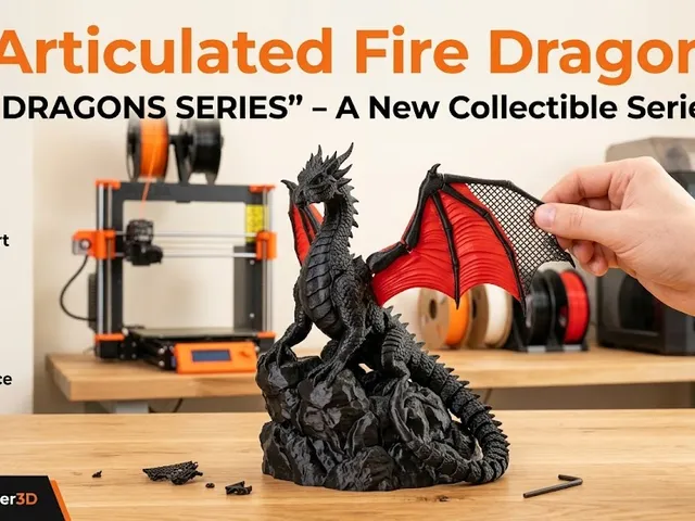 Articulated Stone Fire Dragon From the "Fire Dragons Series"