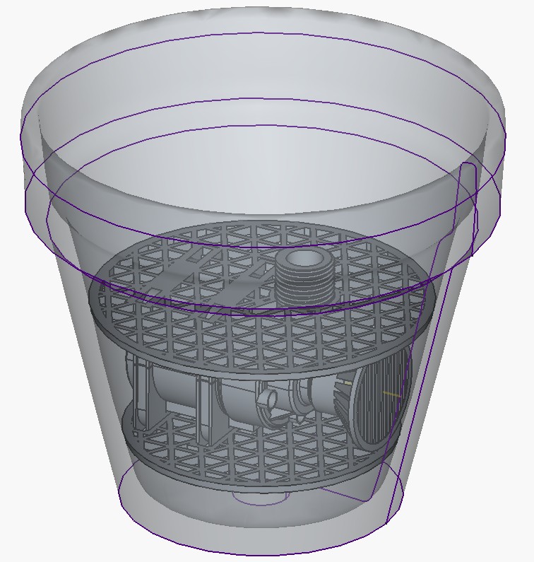 Plant pot pump mount
