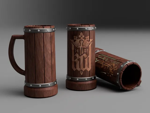 Can Holder – wooden barrel style and KCD logo (Kingdom Come: Deliverance)