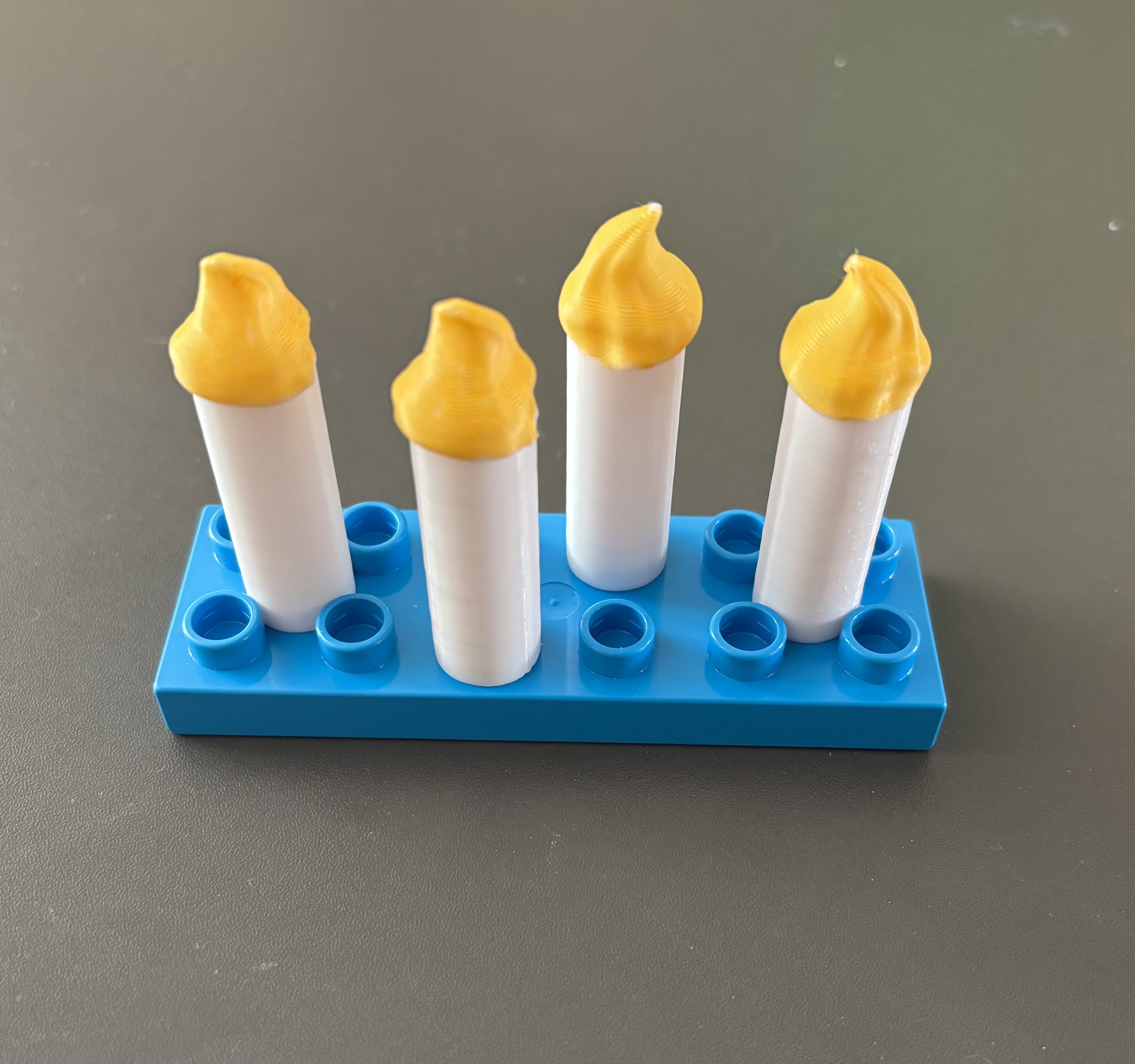 Duplo Toy Candle with Flame