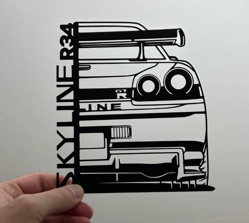NISSAN GTR R34 - decorazione da parete