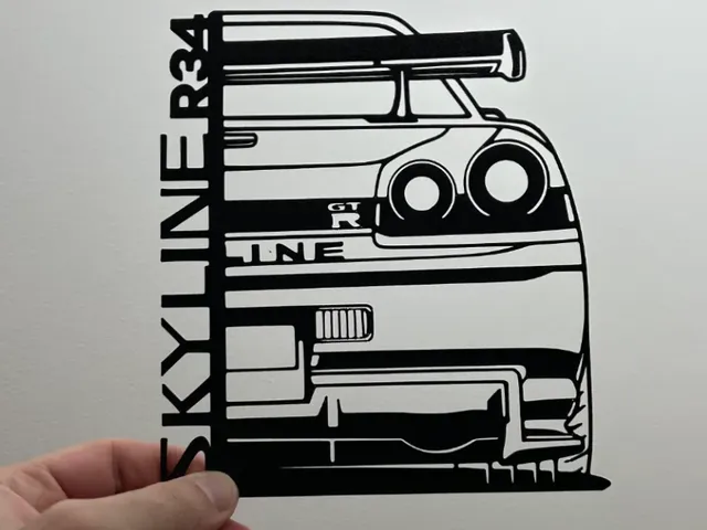 NISSAN GTR R34 - decorazione da parete