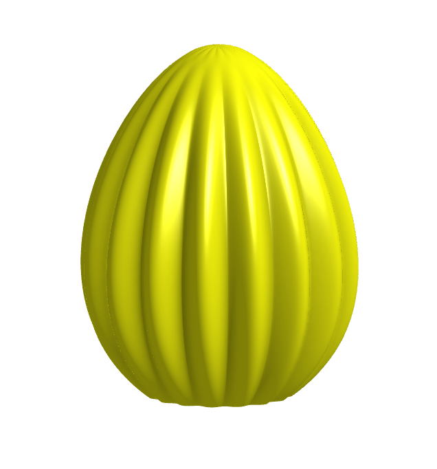 Miniatura 5 do modelo 3D Decorative Ribbed Easter Egg - (Osterei)