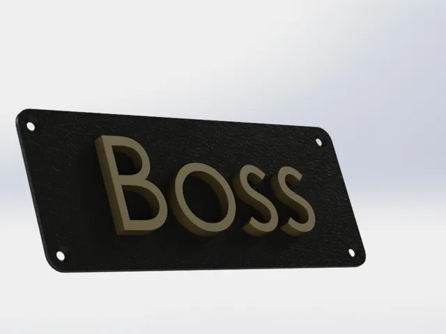 Boss 3D  plate on door or wall