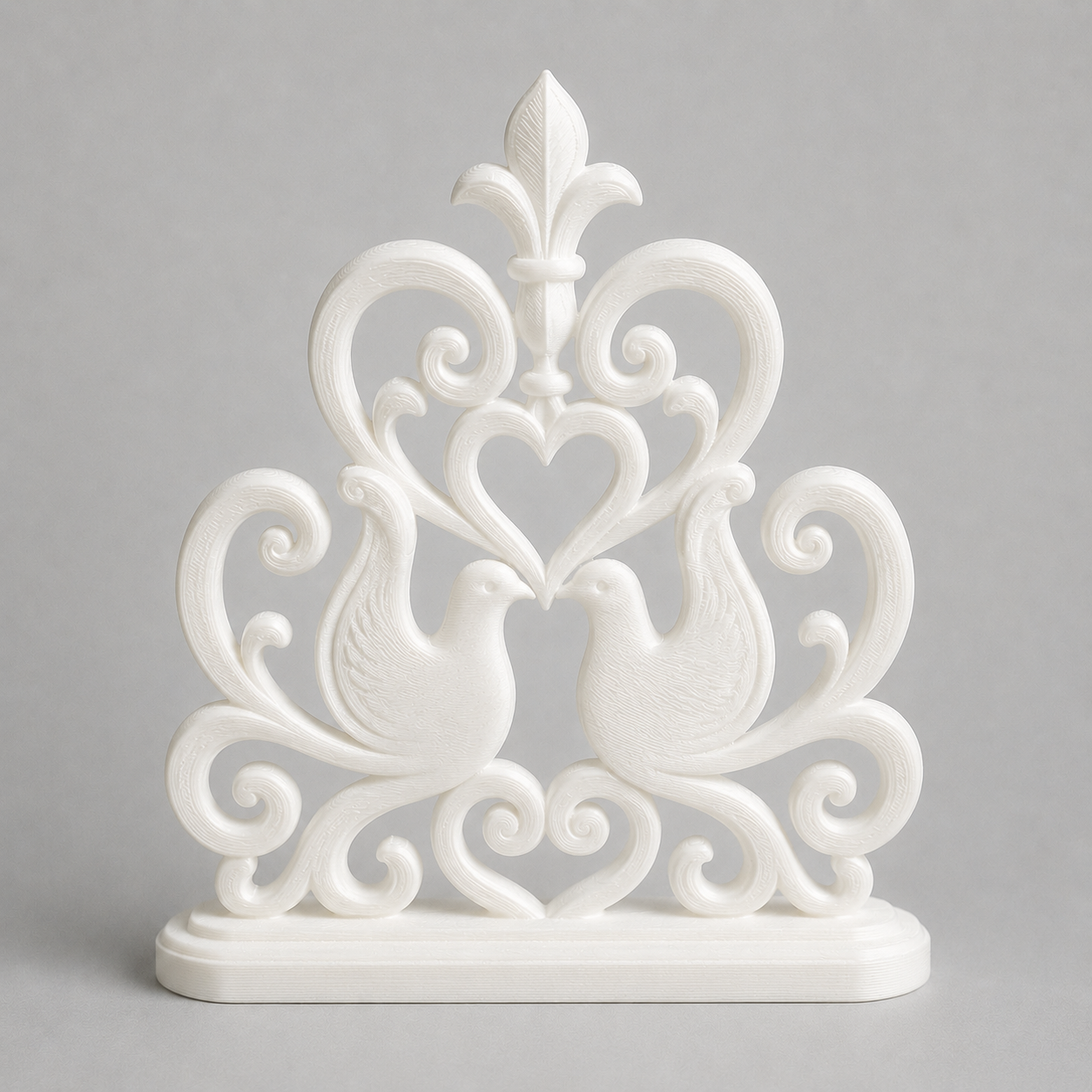 Ornament mit Tauben und Herz/Ornament with doves and heart
