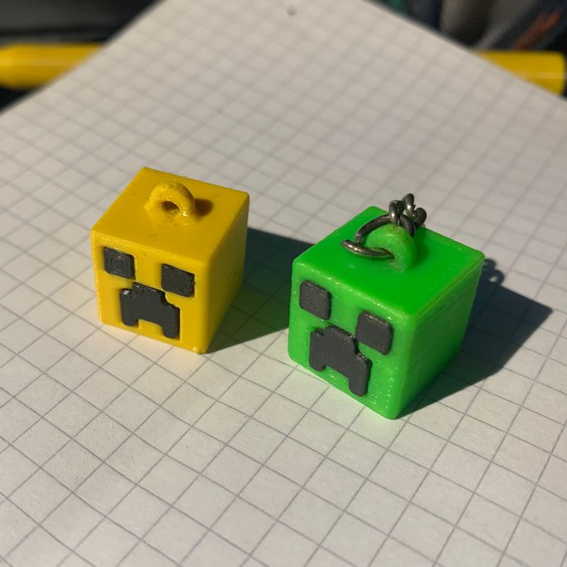 Creeper Cube Keychain by ErikEngineer | Download free STL model ...