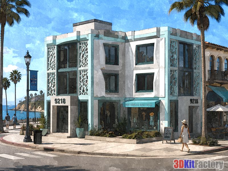 HO Scale Contemporary Urban Architecture Building