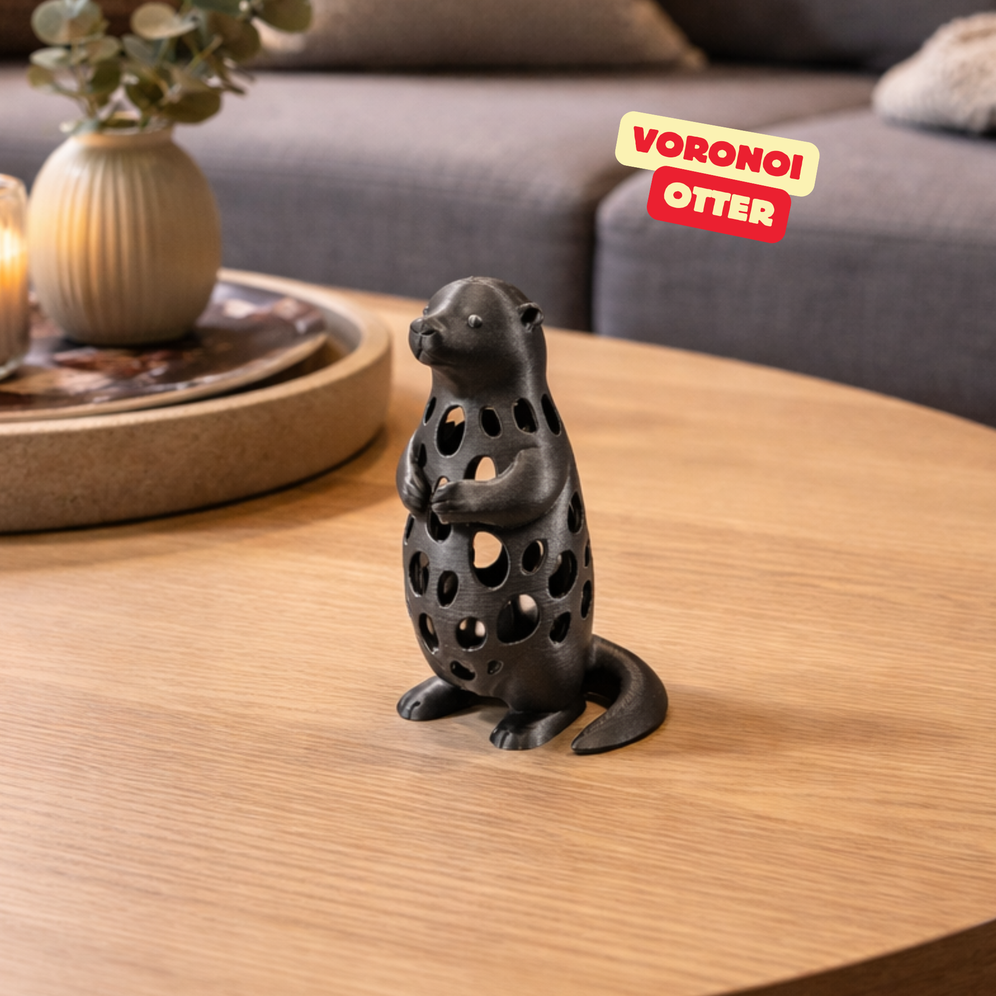 VORONOI OTTER SCULPTURE / HOMEDECOR / MODERN DECOR / GOTHIC DECOR