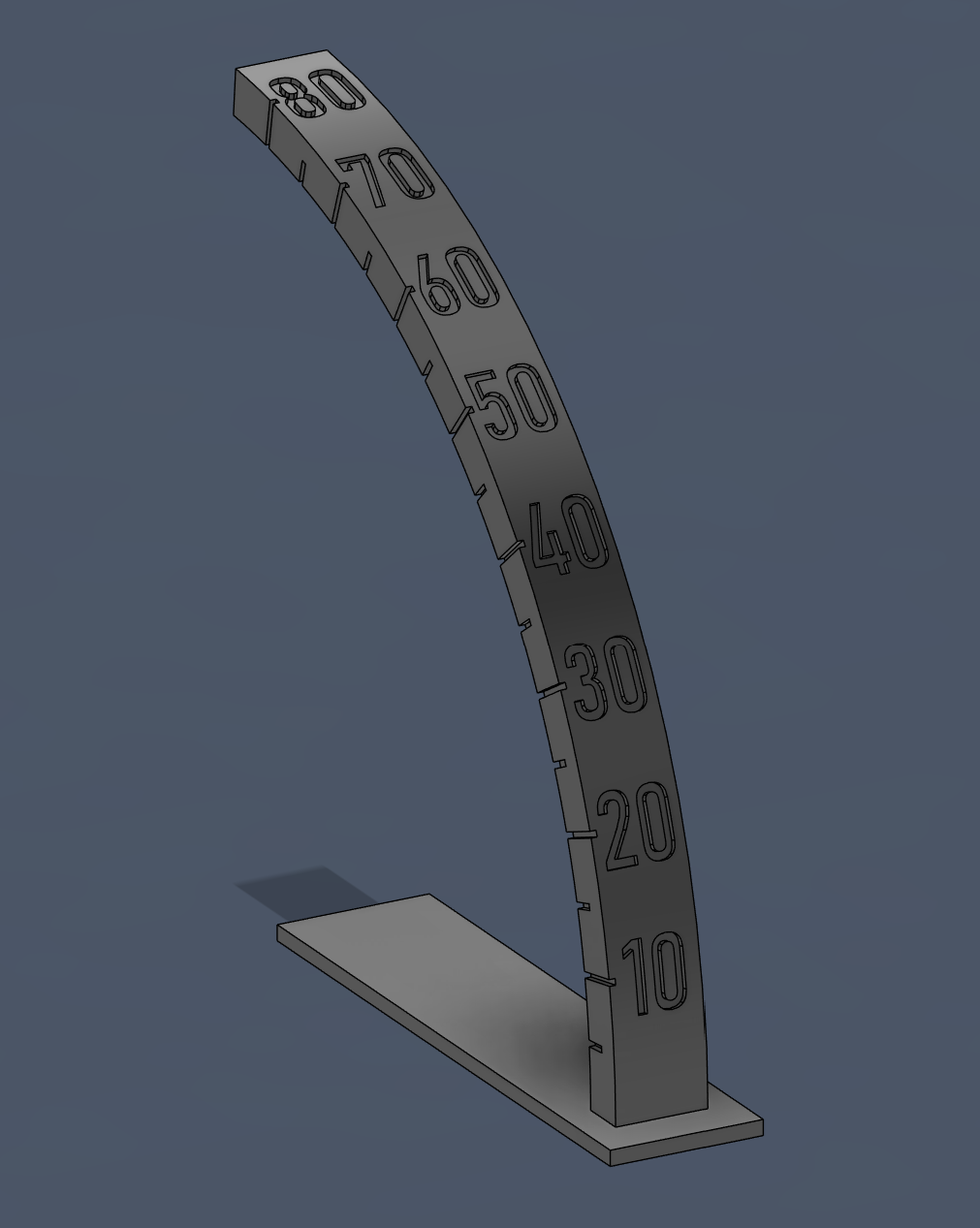 Overhang test model