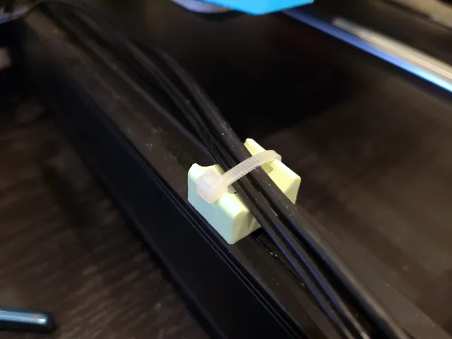 Zip tie cable holder for T-slot extrusion