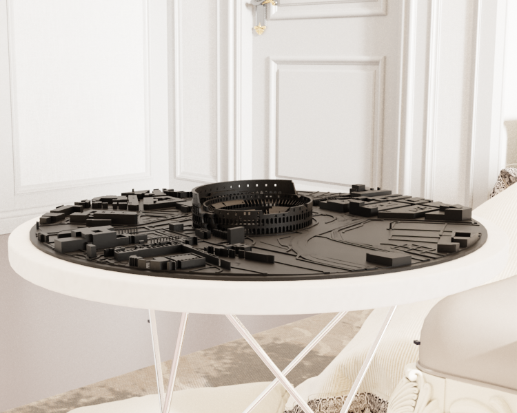 Colosseum – Circular Topographic Map