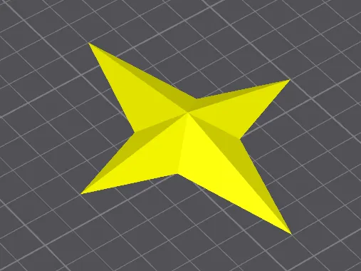 Glow-in-the-Dark 4-Point Star