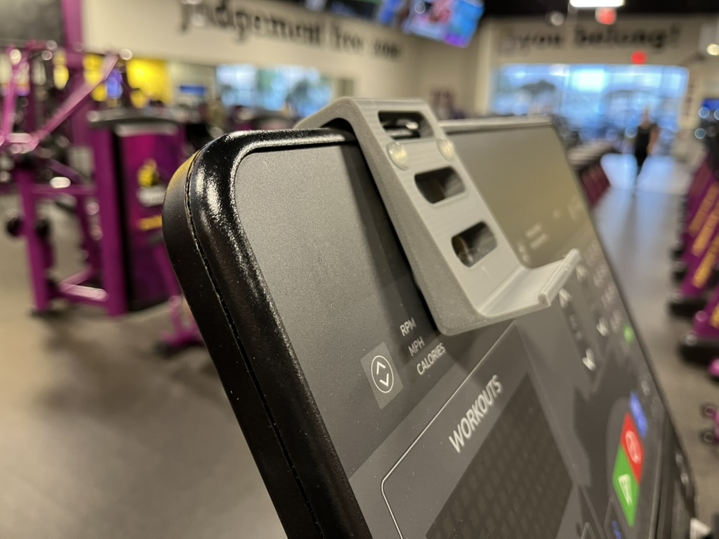 Phone Holder for Life Fitness SL Console (at Planet Fitness)