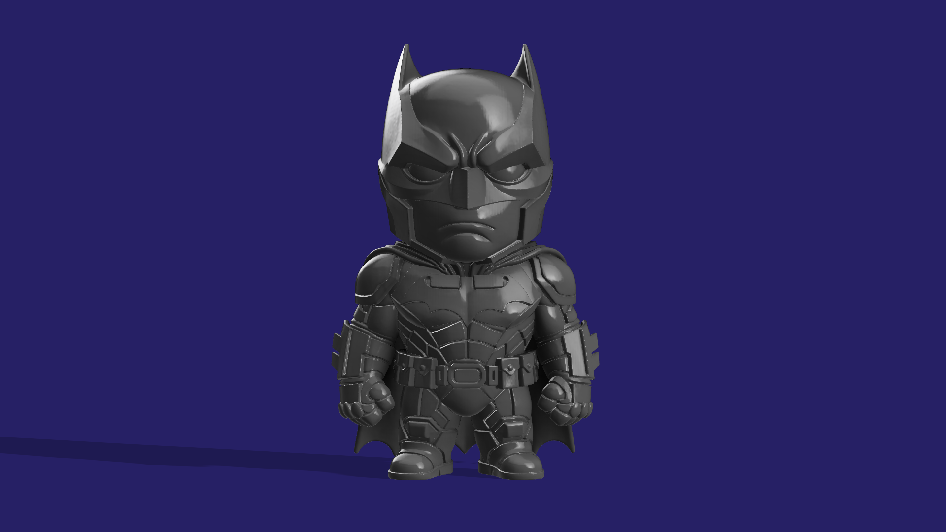 High-Detail Dark Knight Chibi Figure