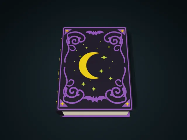 Moon Spellbook Storage Box - Sculpted Lift-Off Lid | Halloween
