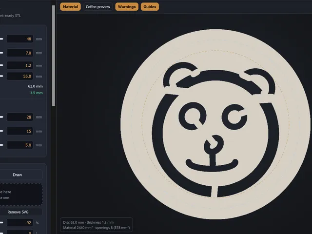 Coffee Stencil Generator — make your own cocoa stencil from any SVG, in your browser