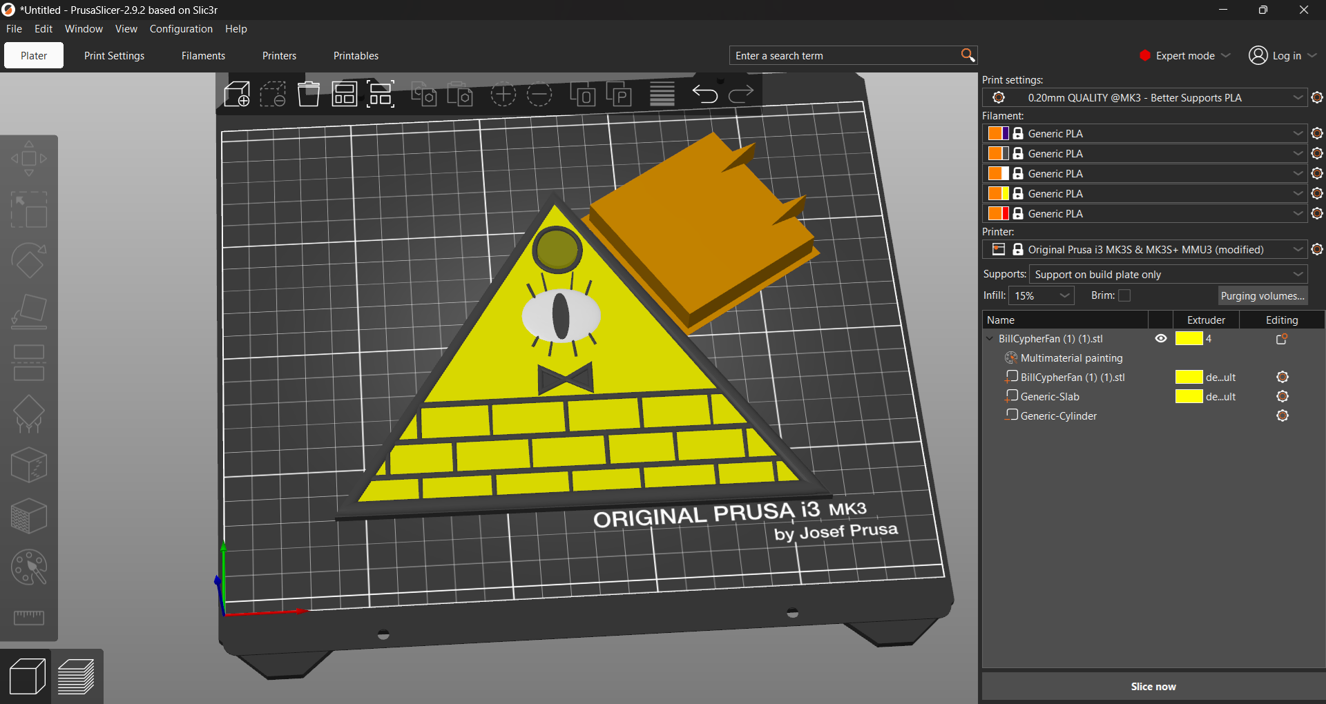 Miniatura 5 do modelo 3D Bill Cipher Hand Fan