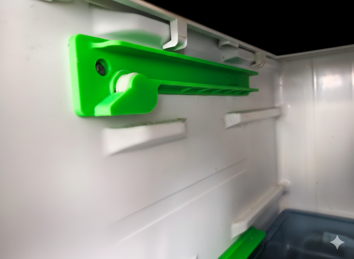 Daewoo Refrigerator Drawer Guide Replacement (270 mm) – 3D Printable Part