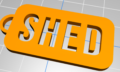 ''shed'' keychain
