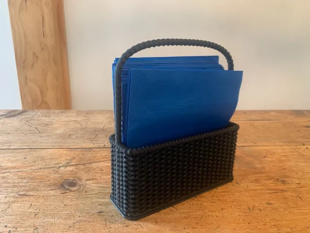 High detail, Woven basket design Napkin Holder