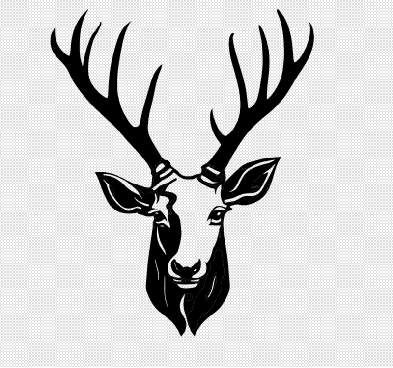 Deer head decoration 2d