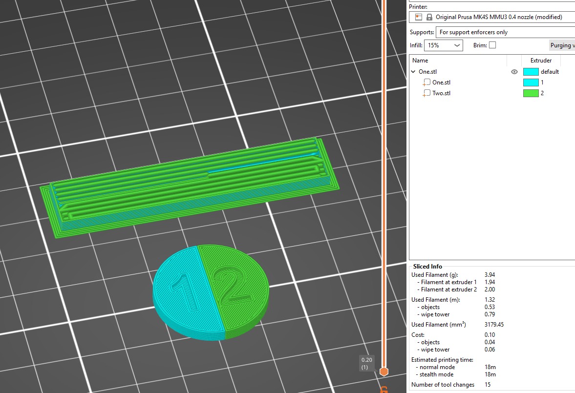 MMU3 Test Model Two Color Fast