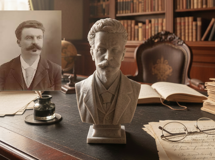 Henry René Albert Guy de Maupassant – Buste