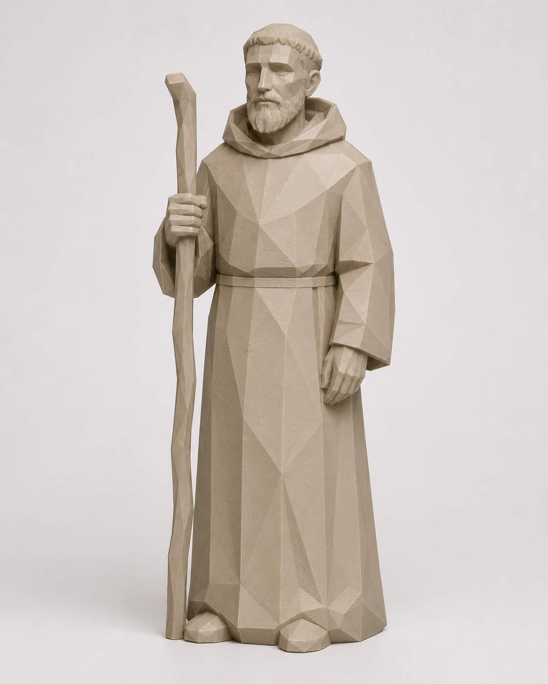 Mönch in Low-Poly-Stil/Low-Poly-Style Monk
