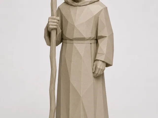 Mönch in Low-Poly-Stil/Low-Poly-Style Monk