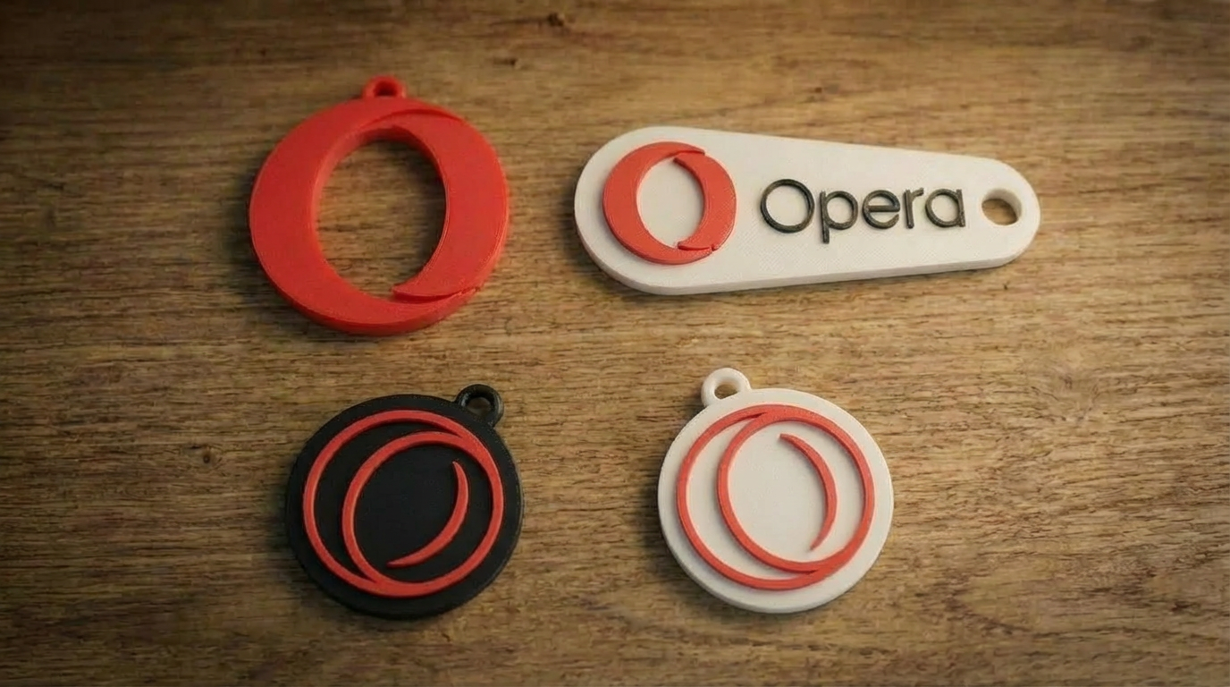 Opera & Opera GX browser logo keychains