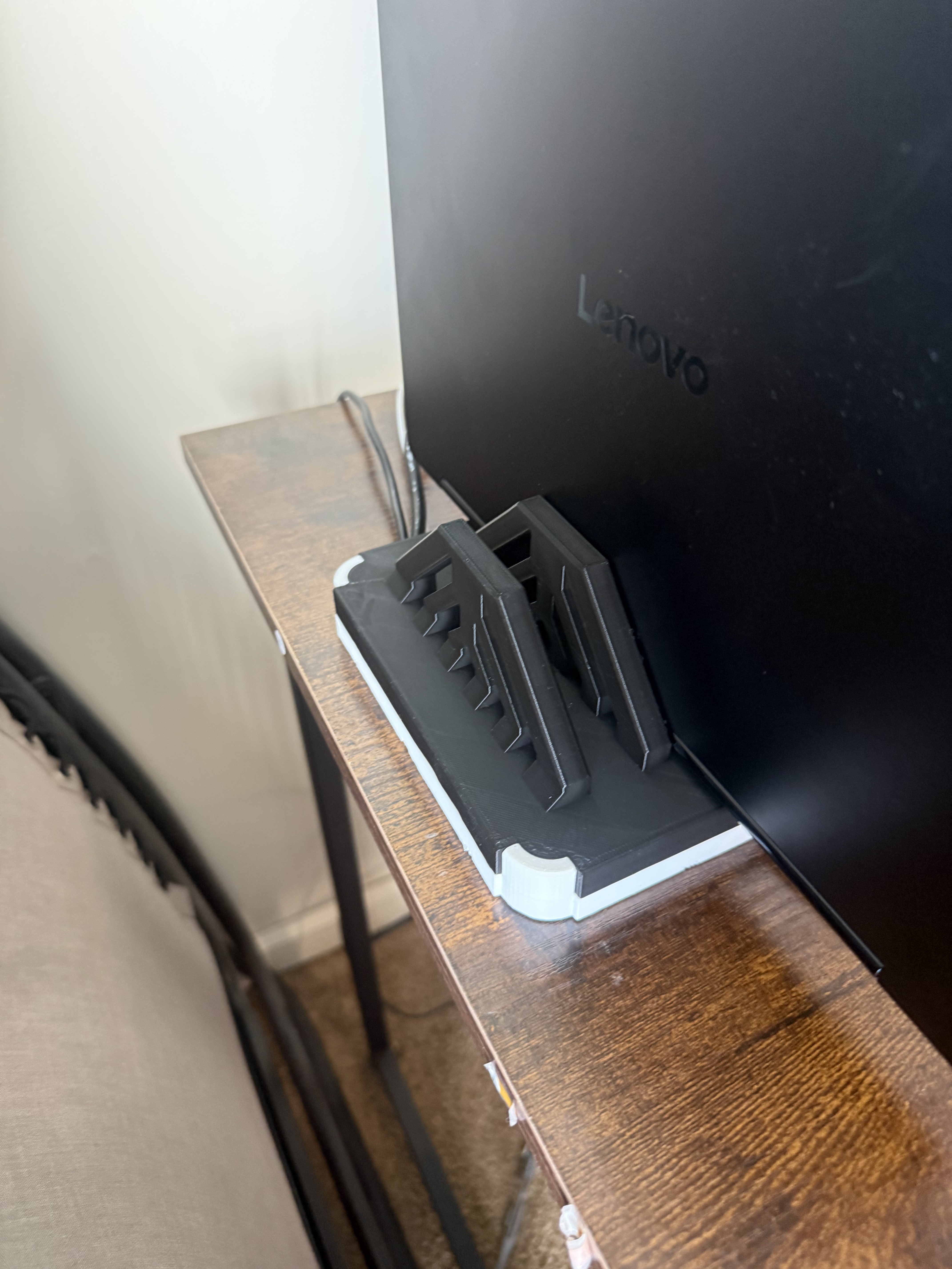 Dual Vertical Laptop Stand and Anker USB-C hub holder. — thumbnail 4
