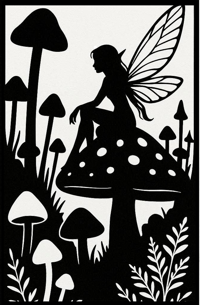 Fairy on Mushroom Wall Art 3D model by PaigeTurner